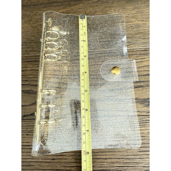 4 Gold Glitter 6 Ring A6 PVC Binders/Budget Covers. 46 Binder PVC Cash Envelopes - Picture 4 of 8